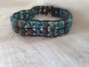 2-row blue-toned bracelet