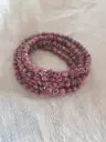 Multi-row pink bracelet